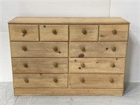 Vintage 8-drawer wood dresser