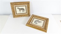 African Hunters II and III Framed Pictures