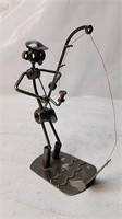 Metal crafted fishing guy