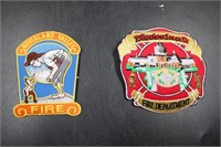 PAIR OF NEVERLAND FIRE DEPT PATCHES