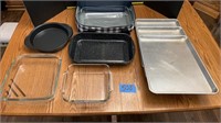 13 x 9 with lid in case, 3 NordicWare bakers half