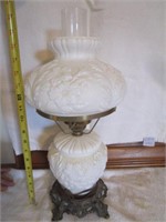 MILK GLASS TABLE LAMP - PICK UP ONLY