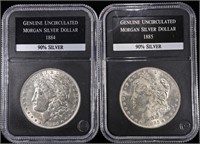 1884 (AU/BU) & 1885-O (AU) MORGAN DOLLARS PCS