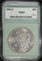 1884-O MORGAN DOLLAR NTC GEM BU