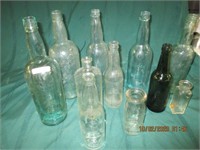 11 old bottles - no name on them