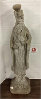 27" Cement Chinese figurine