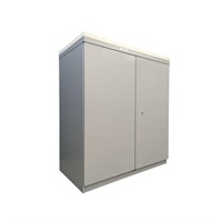 36" Grey Storage Cabinet w/ White Top