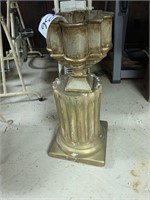 Gold column approx 24" and planter