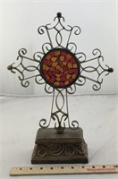Stained Glass Cross. 15 In High