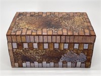 Glass Mosaic Decorator Box 8.75in W x 5.25in D x