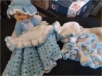 Vintage crocheted doll