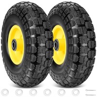 TICONN 4.10/3.50-4" Tire and Wheel Flat Free, 2 P