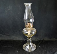 ANTIQUE HURRICANE OIL LAMP -  WHITE FLAME