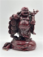 Burgundy Oriental Style Buddha Carrying Money