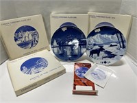 4 Canada Christmas Limited Edition Plates 1974,