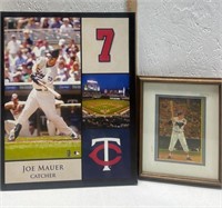 Joe Mauer Canvas 19x15 & Brooks Robison