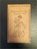 Vintage Leather Post Card