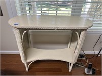 Painted Wicker Console Table