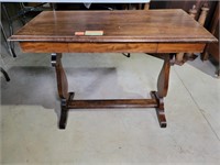 Vtg. Console Table W/ Invisible Drawer