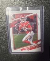 Patrick Mahomes II 2021 Donruss Optic Chiefs Card