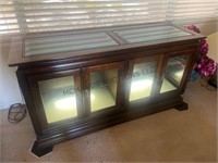 Curio cabinet with lights and shelves