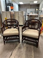 Pair of parlor chairs Asian design