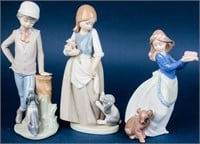 Lot Vintage 3 Lladro Daisa NAO Porcelain Figurines