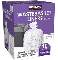 500-Pk Kirkland Signature Wastebasket Liner, 10