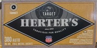 HERTER'S 380 AUTO 95 GR FMJ 50 RDS