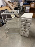 Wire rack and chest of drawers