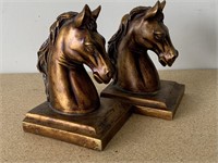 Bronze-Style Horse Head Bookends
