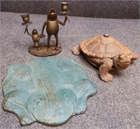 Cast Iron Frog Pad, Turtle Sprinkler & More