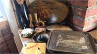 Collection of Vintage Wooden Souvenir Items