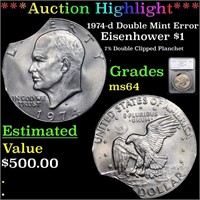 *Highlight* 1974-d Double Mint Error Eisenhower $1
