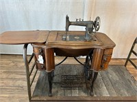 Antique New Royal Sewing Machine in Table