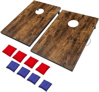 Cornhole Board Set 35.4x23.6 Inch  8 Bean Bags