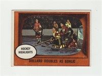 1961 Topps St. Laurent/Hall in Action Hockey Card