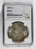 1889 MORGAN DOLLAR NGC MS-63