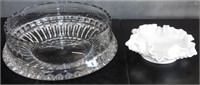 Heavy Glass Bowl / Fenton Hobnail