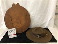 Boy Scout Hat & Wooden Case