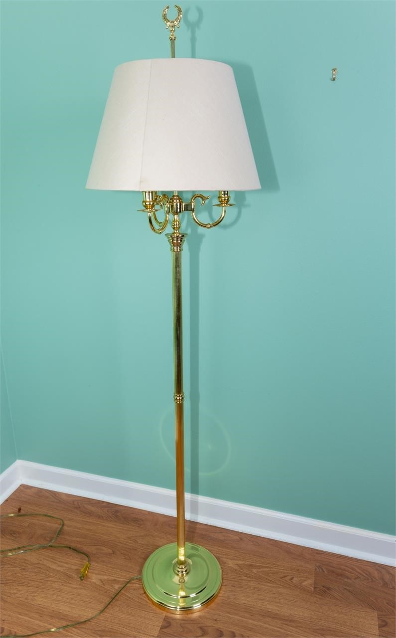 Classic brass floor lamp