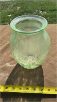 Green Depression Vase