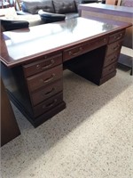 Cherry stained desk, 7 drawers by Miller Desk