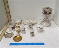 Assorted  Salt Shakers & Glassware