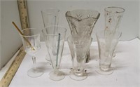 Glass Vase & Pilsner Glasses