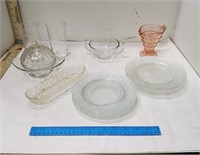 Assorted  Glassware  Plates Cups