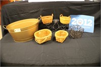 Rub, longarberger baskets and candle holders