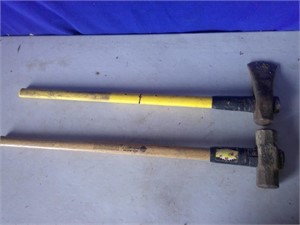 sledge hammer and splitting maul