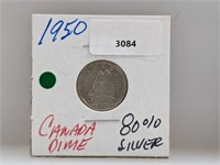 1950 Canada 80% Silver Dime