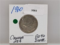 1960 Canada 80% Silver Quarter